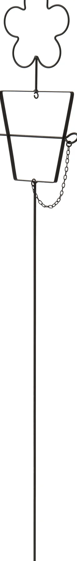 Intratuin voedersteker bloem zwart 18 x 0,5 x 120 cm