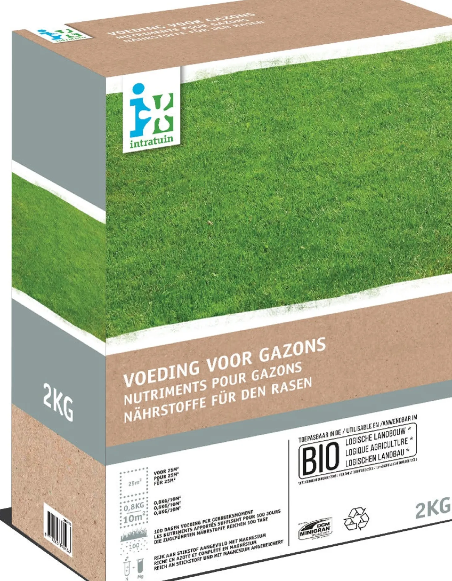 Intratuin voeding voor gazons Bio 2 kg