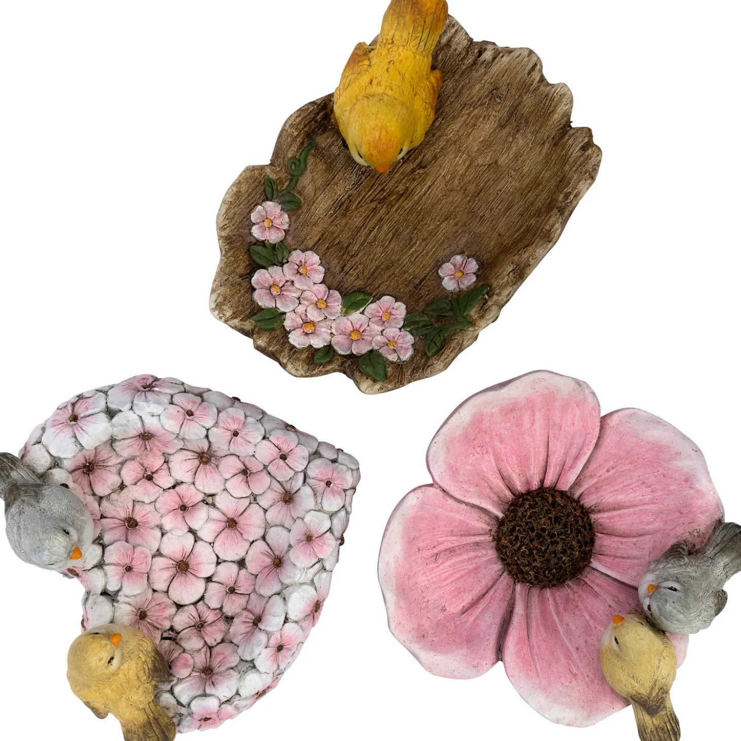 Intratuin vogelbad bloem roze 31 x 29 x 12 cm
