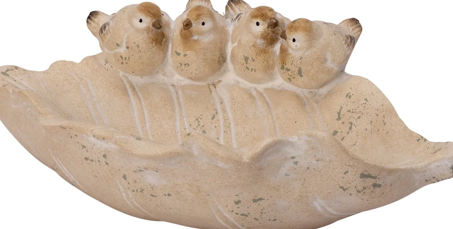 Intratuin vogelbad crème 39,5 x 24 x 13,3 cm