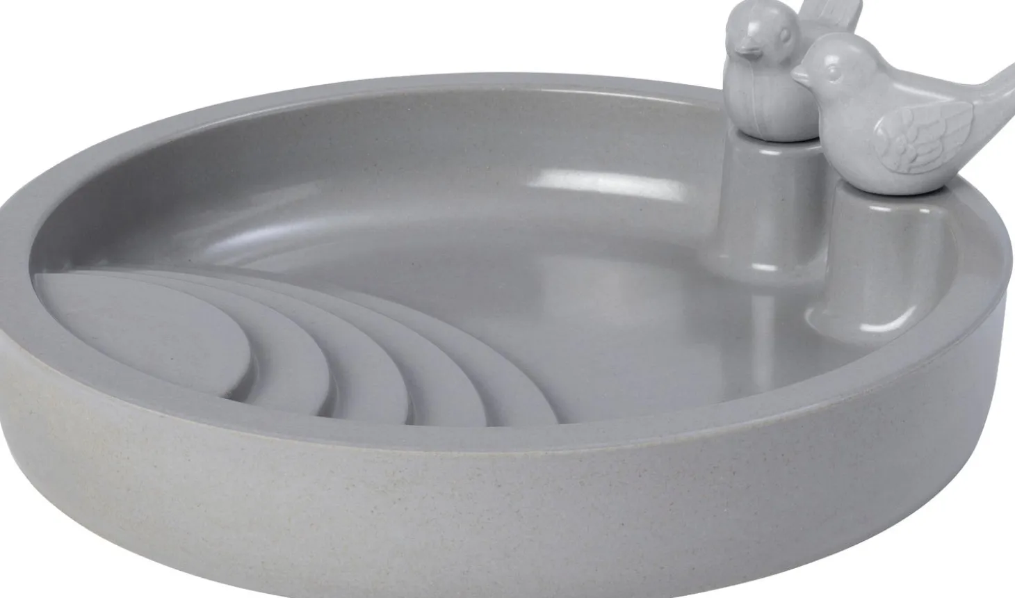 Intratuin vogelbad Eva donkergrijs D 28 H 4,3 cm