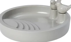Intratuin vogelbad Eva lichtgrijs D 28 H 4,3 cm