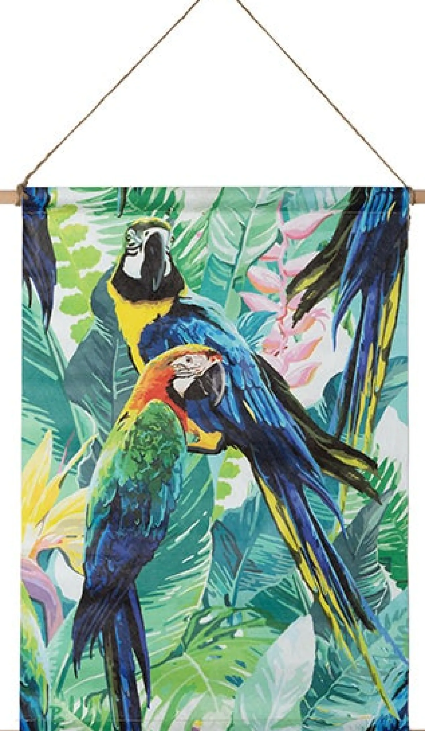 Intratuin wanddoek Papegaai multi 45 x 30 cm