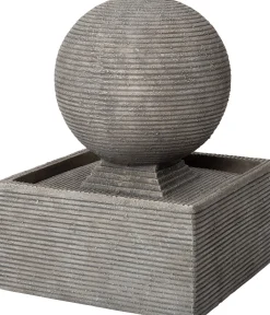 Intratuin waterornament bal in bak met LED grijs 40 x 40 x 52 cm
