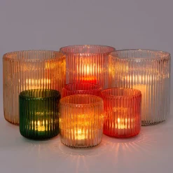 Intratuin waxinelichthouder Yi rood D 9 H 10 cm
