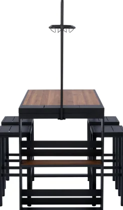 Intratuin 4-zits barset Mayson bruin / grijs