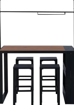 Intratuin 4-zits barset Mayson bruin / grijs