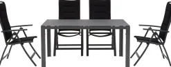 Intratuin 4-zits diningset Bea met Haikou 3D grijs / zwart