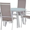 Intratuin 4-zits diningset Levi standenstoel wit