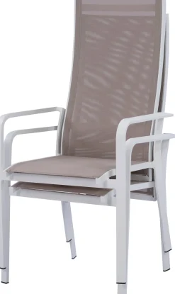 Intratuin 4-zits diningset Levi standenstoel wit