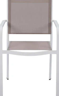 Intratuin 4-zits diningset Levi stapelstoel wit