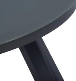 Intratuin 4-zits diningset Levi stapelstoel antraciet