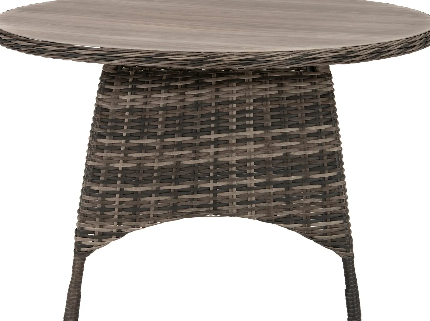 Intratuin 4-zits diningset Lima wicker bruin / grijs