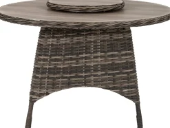 Intratuin 4-zits diningset Lima wicker bruin / grijs