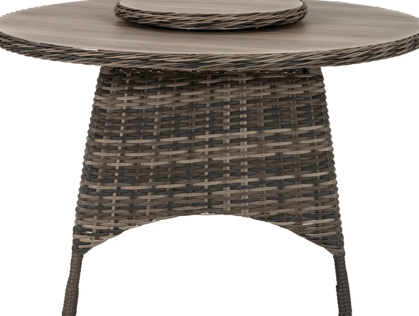 Intratuin 4-zits diningset Lima wicker bruin / grijs