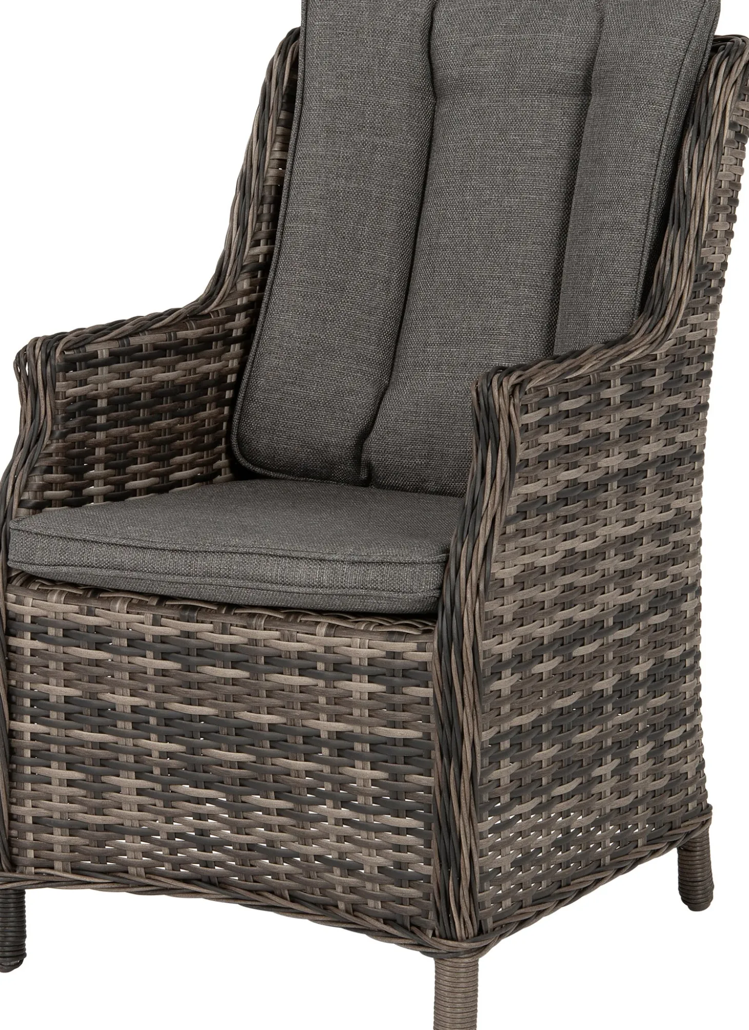 Intratuin 4-zits diningset Lima wicker bruin / grijs