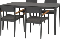 Intratuin 4-zits diningset Suze aluminium grijs