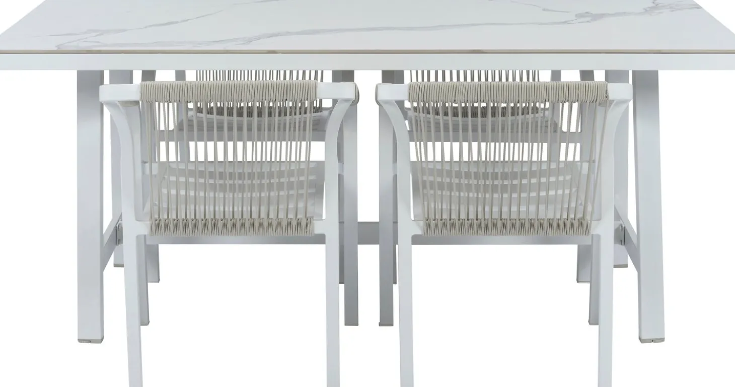 Intratuin 4-zits eettafel Alexa wit 180 x 100 x 76 cm