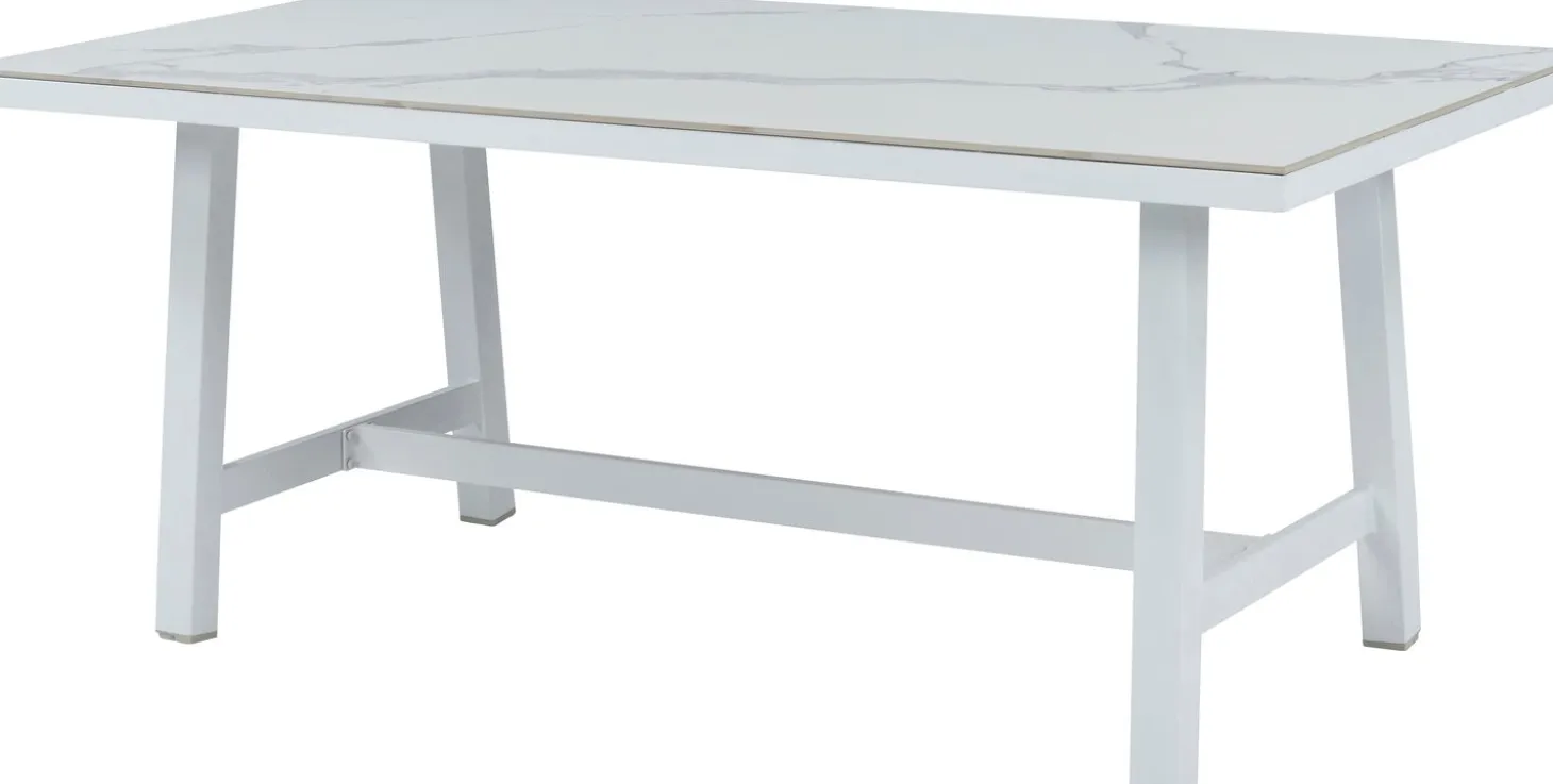 Intratuin 4-zits eettafel Alexa wit 180 x 100 x 76 cm