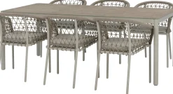 Intratuin 6-zits eettafel Veerle beige 100 x 200 x 74 cm