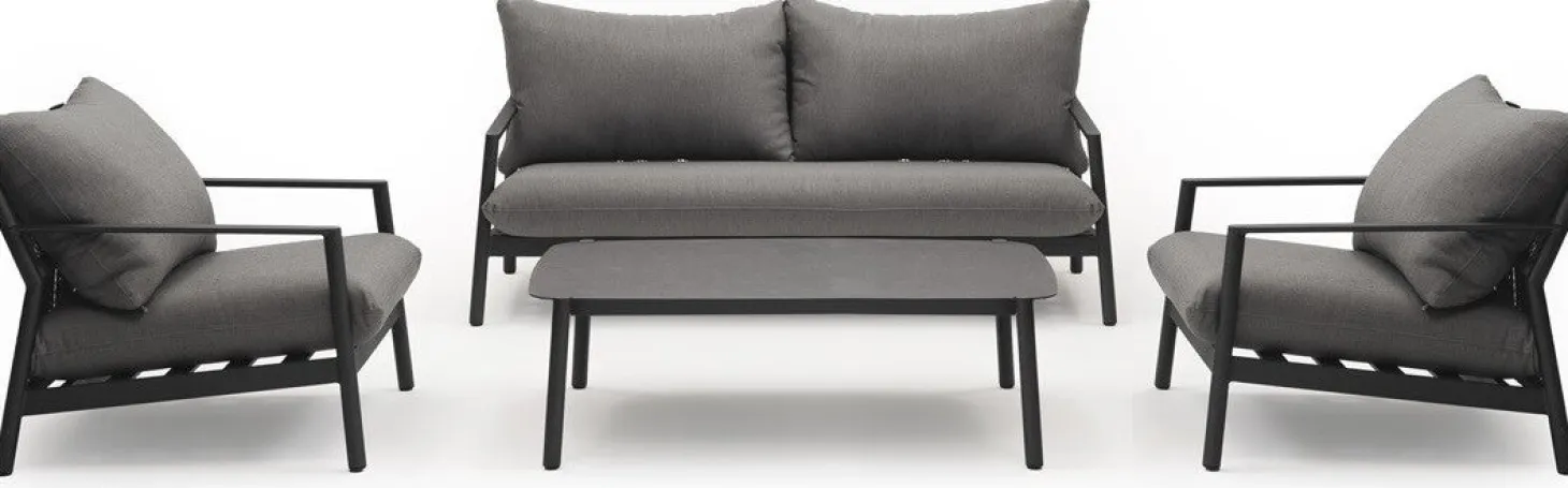 Intratuin 4-zits loungeset Bali grijs