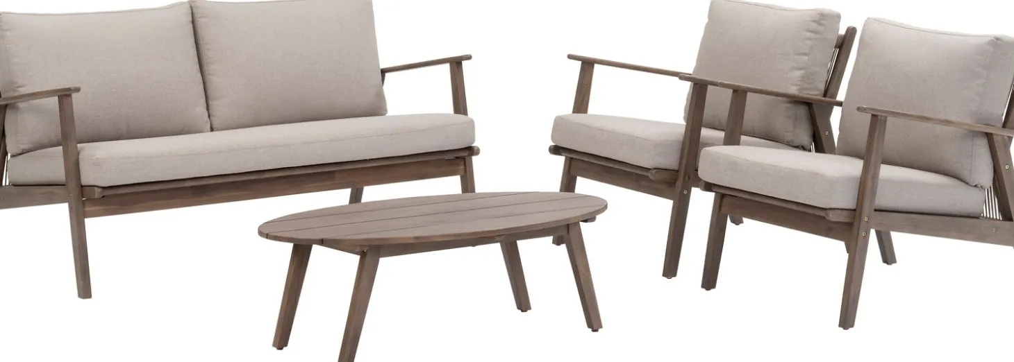 Intratuin 4-zits loungeset Melvin bruin