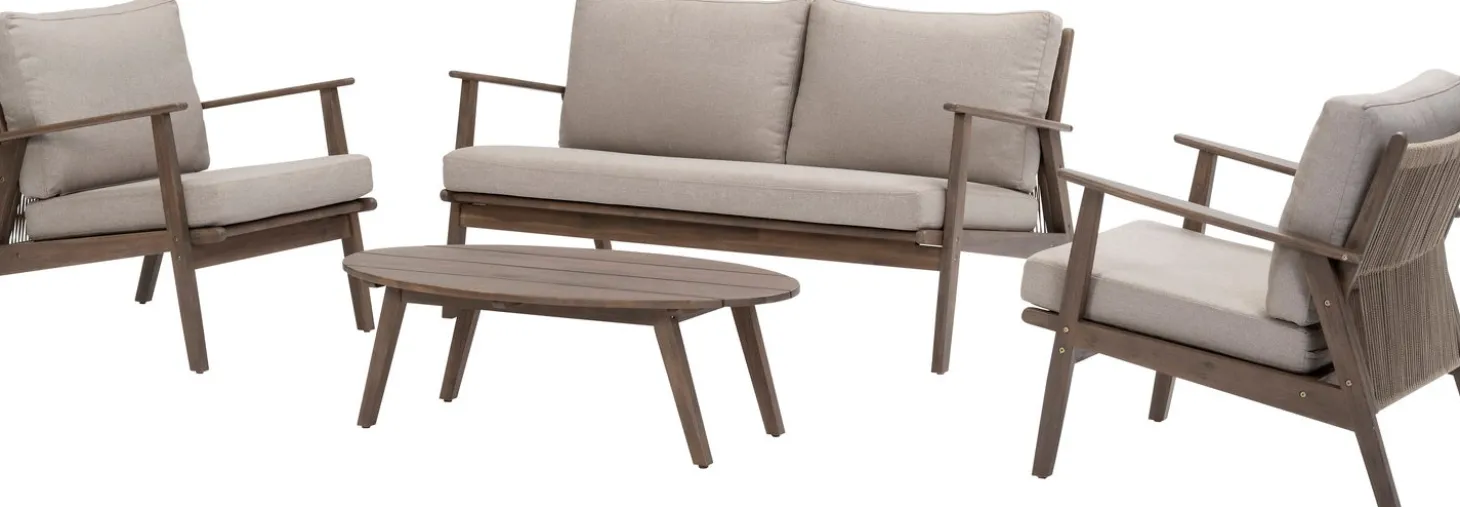 Intratuin 4-zits loungeset Melvin bruin