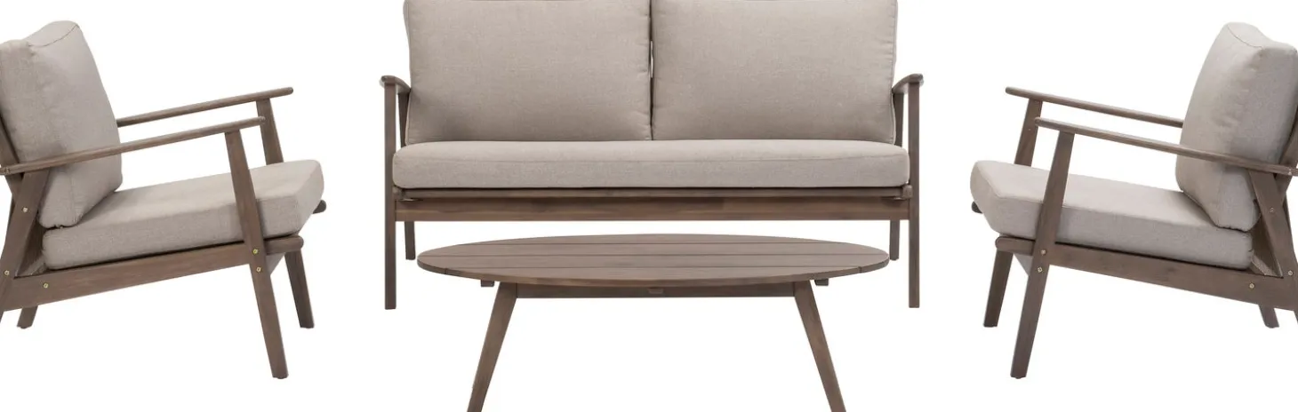 Intratuin 4-zits loungeset Melvin bruin