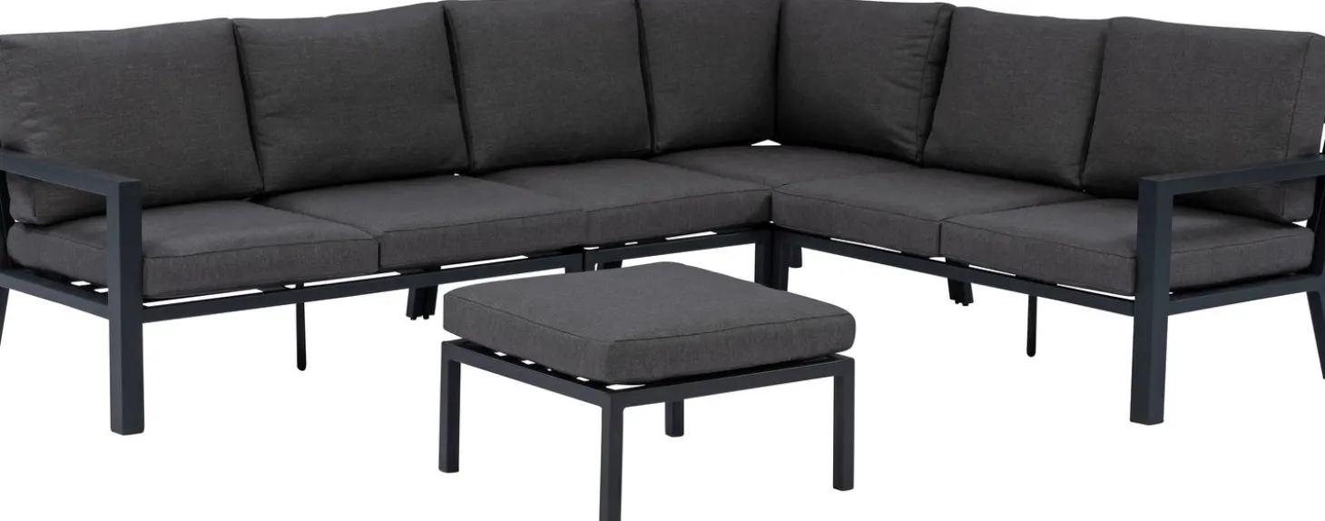 Intratuin 5-zits loungeset Milo antraciet