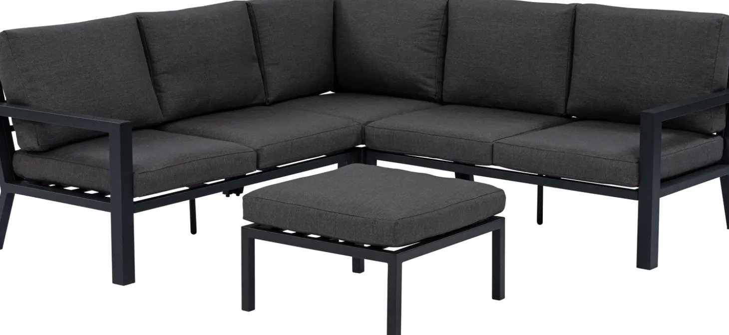 Intratuin 4-zits loungeset Milo antraciet