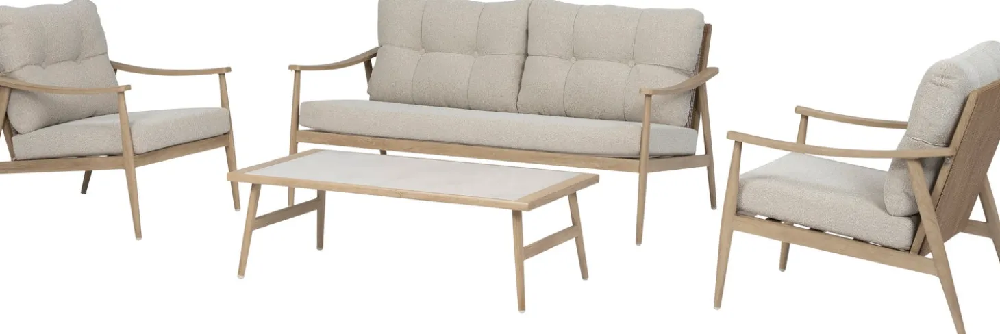 Intratuin 4-zits loungeset Tara naturel