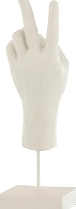 J-Line beeld Hand wit 11 x 9 x 35,5 cm