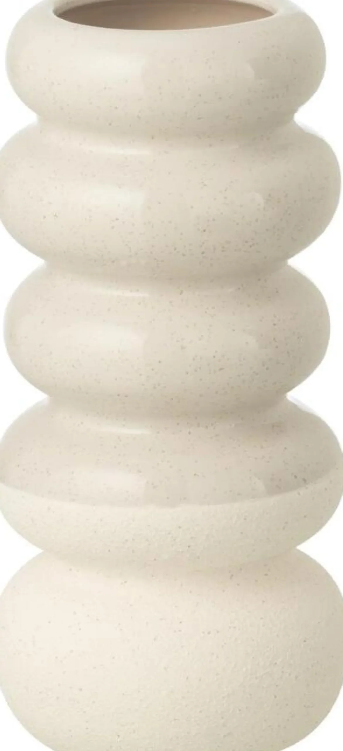 J-Line vaas Ringen wit D 10,5 H 23,5 cm