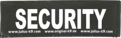 Julius K9 tekstlabel Security zwart 16 x 5 cm 2 stuks