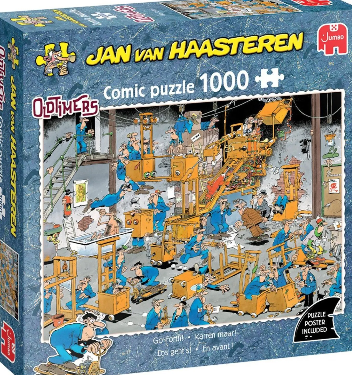 Jumbo puzzel Jan van Haasteren karren maar 68 x 49 cm 1000 stukjes