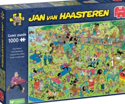 Jumbo puzzel Jan van Haasteren hondenparcours 68 x 49 cm 1000 stukjes