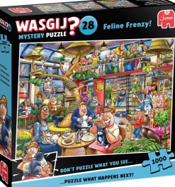 Jumbo puzzel Wasgij Mystery kat en muisspel 68 x 49 cm 1000 stukjes