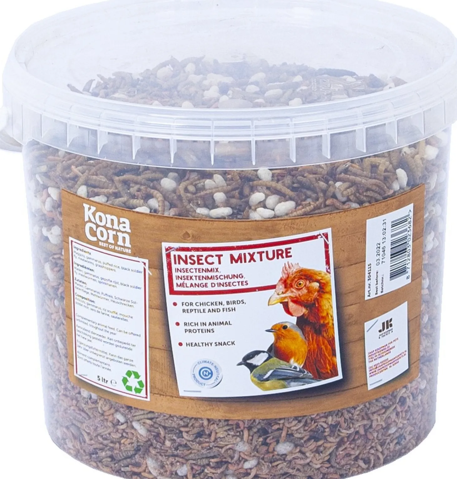 KonaCorn strooivoer insectenmix 5 L
