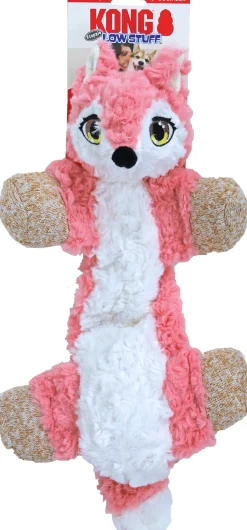 Kong knuffel Low Stuff vos roze 27 x 9 x 49 cm