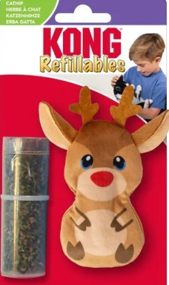 Kong knuffel Refillables rendier 5 x 9,5 x 11,5 cm