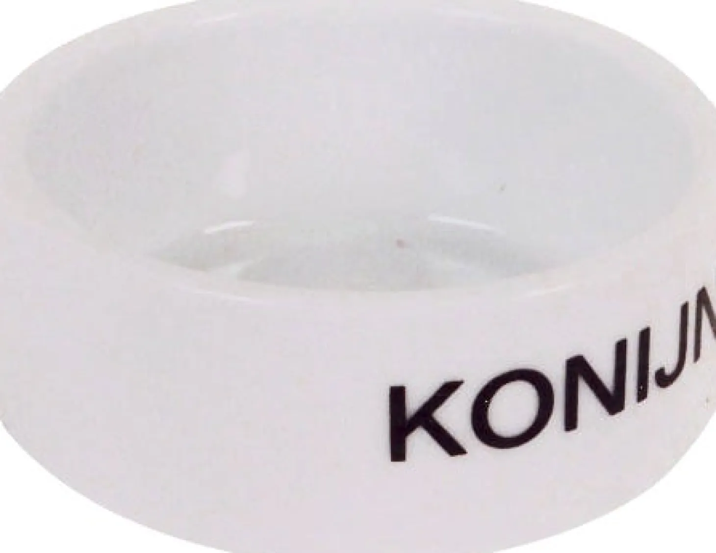 Konijnen eetbak steen 12 cm wit