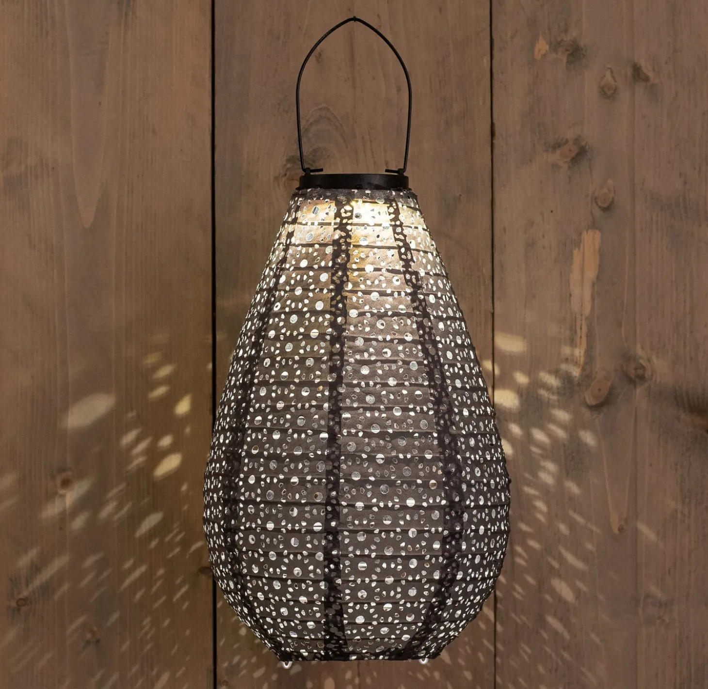 Lampion Marrakesh grijs D 20 H 29 cm
