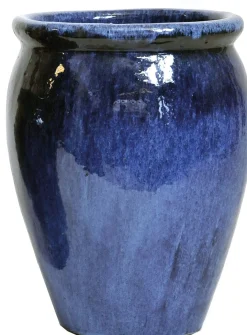 Mega Collections bloempot Delta blauw D 27 H 40 cm