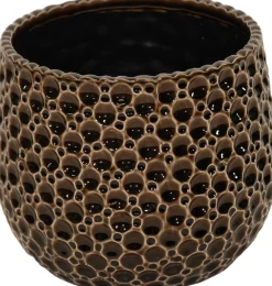 Mega Collections bloempot Drops bruin D 15 H 13 cm
