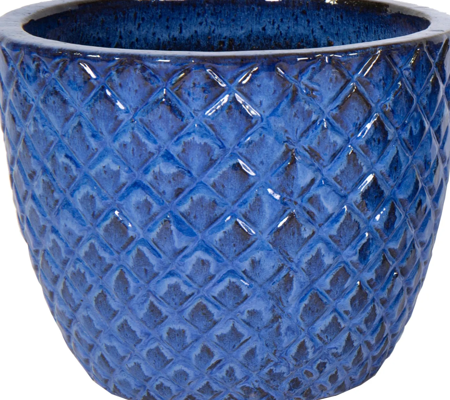 Mega Collections bloempot Egg Ananas blauw D 22 H 18 cm