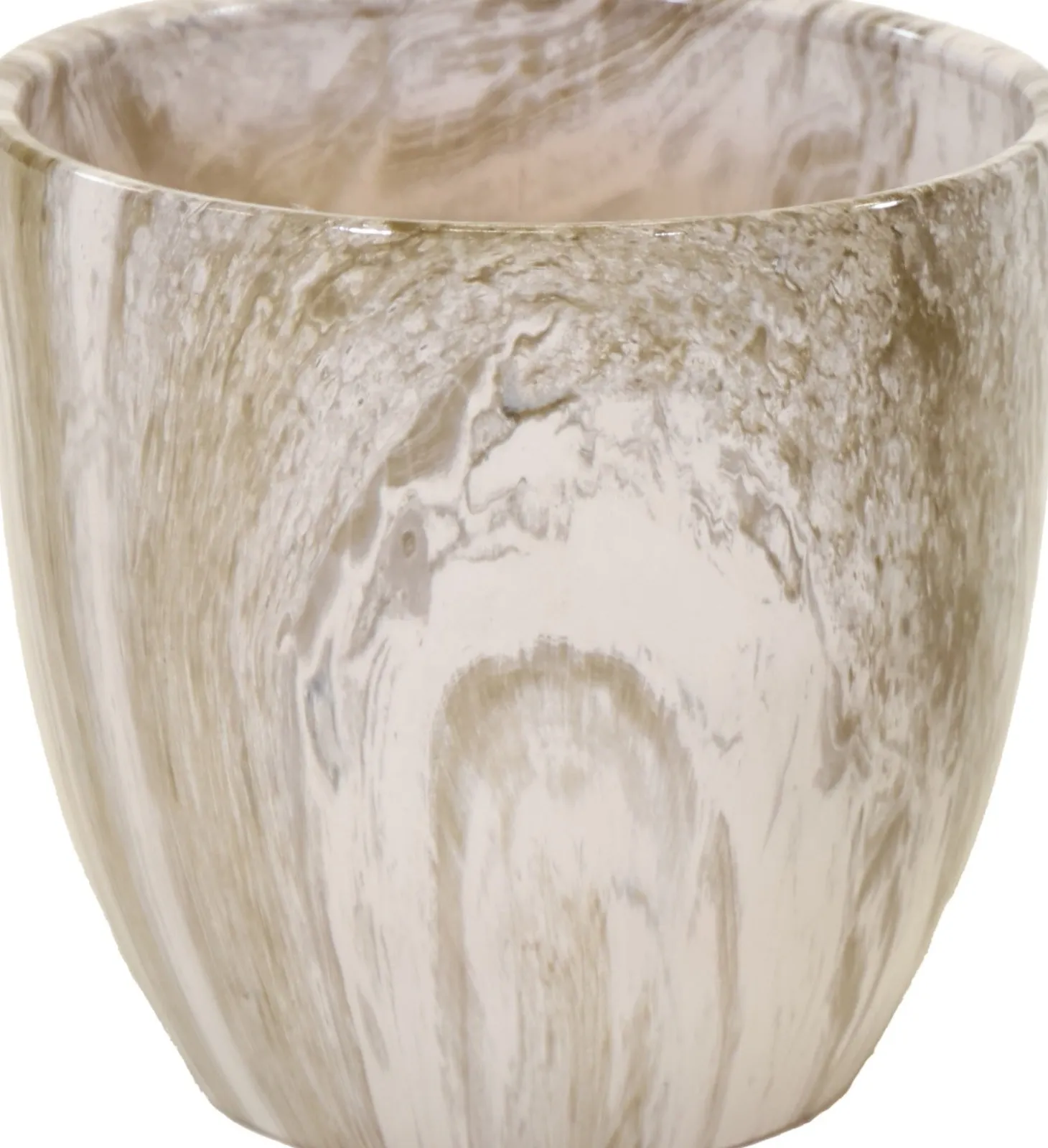 Mega Collections bloempot Emperor beige D 25 H 25 cm