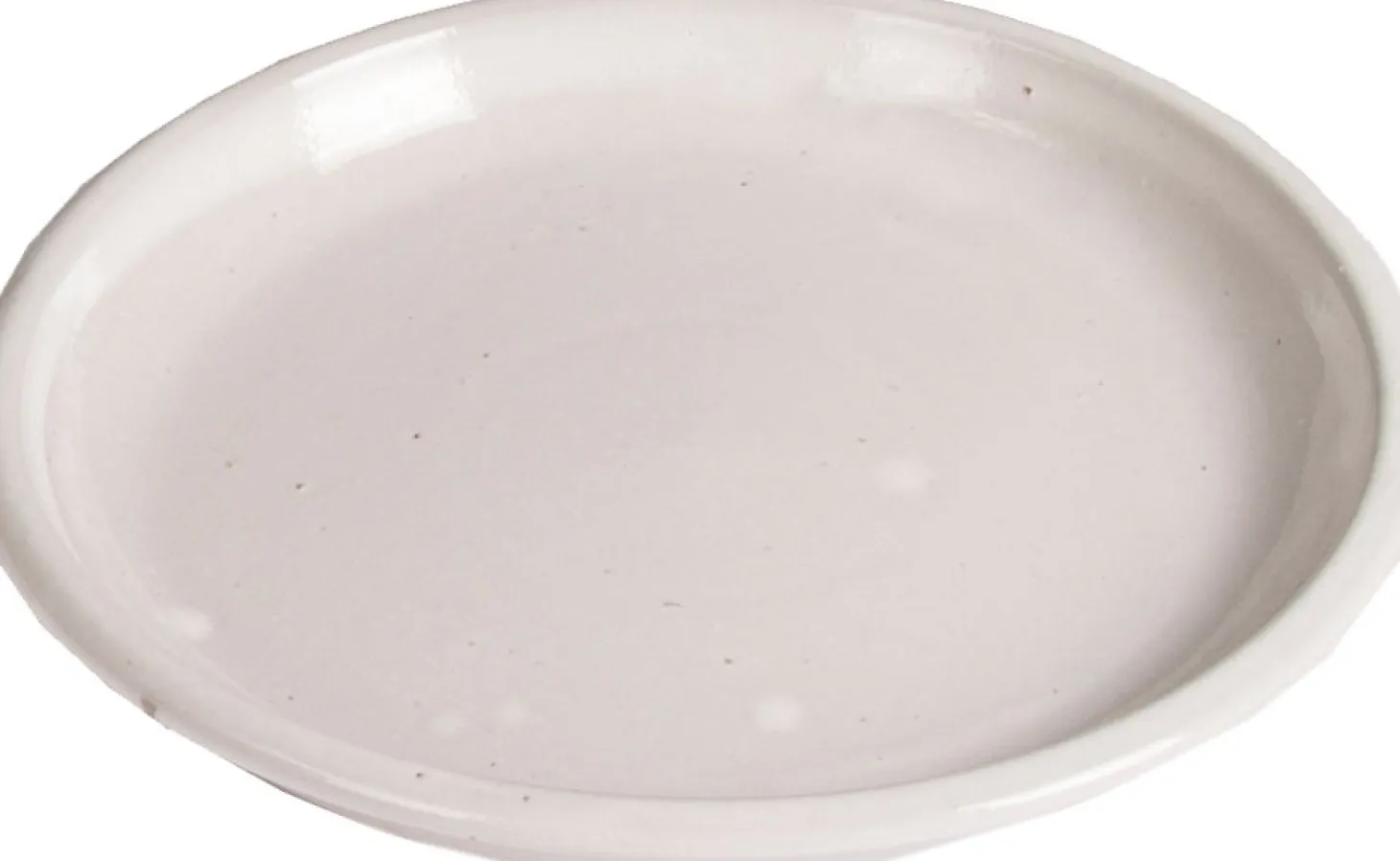 Mega Collections plantenschotel Glazed wit D 29 H 3 cm