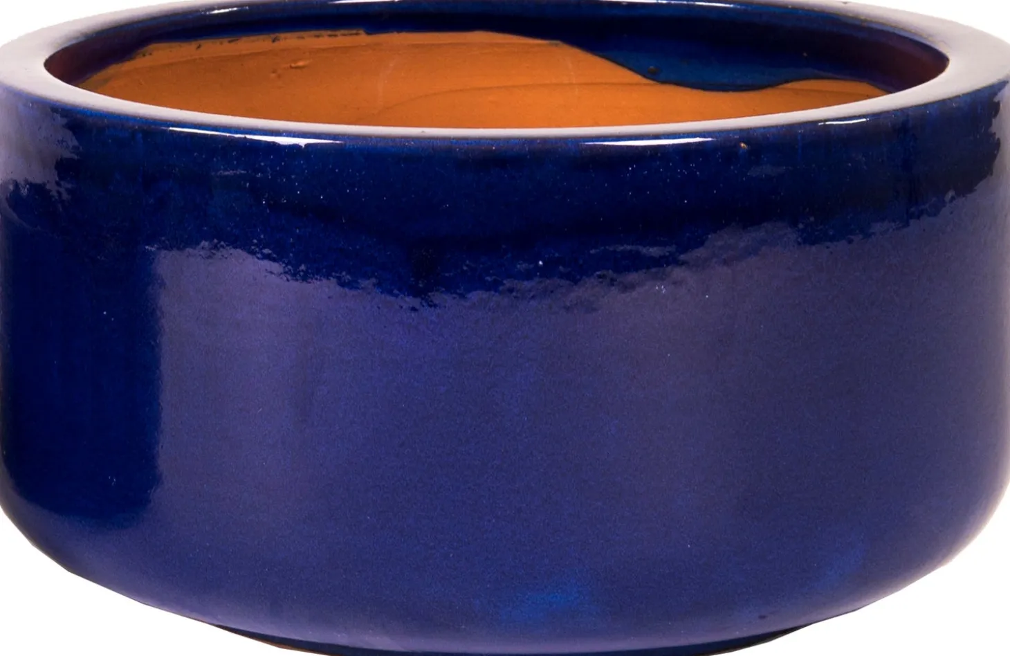 Mega Collections schaal glazuur D 21 cm blauw
