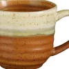 Mica Decorations beker Ethan wit / bruin D 8 H 7 cm