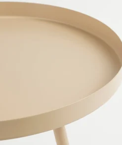 Mica Decorations bijzettafel Flores beige D 42 H 49 cm